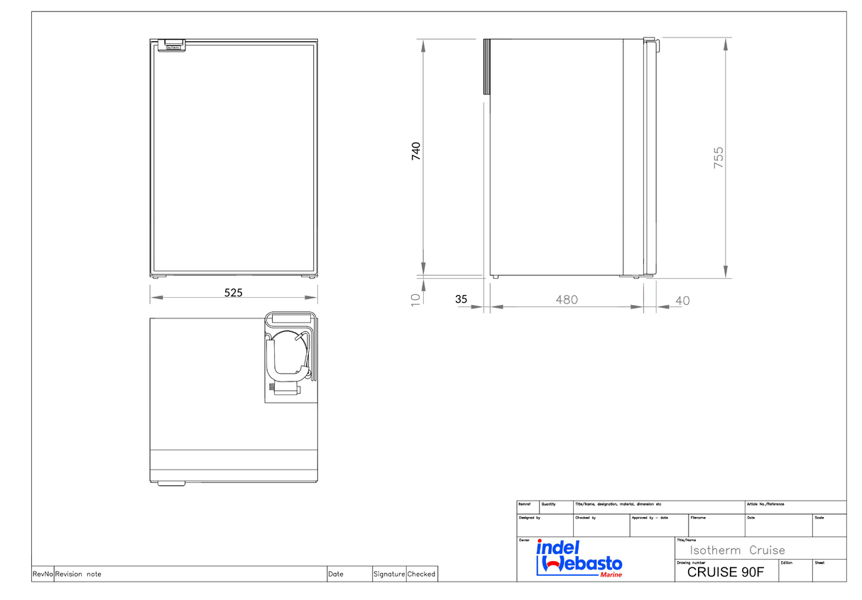 Isotherm | Cruise CR90 Marine / Campervan / Caravan Freezer | 12/24V