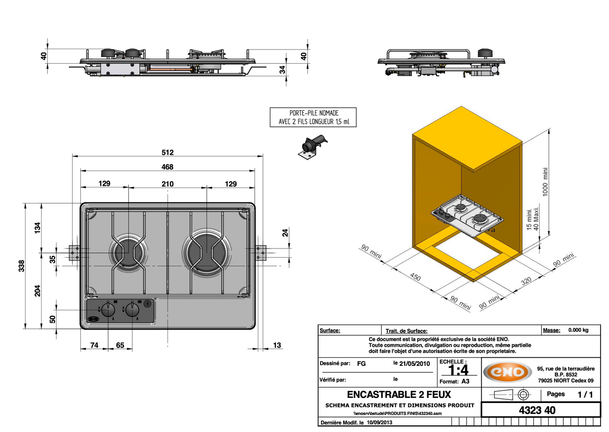 Eno | Master 2 Burner Marine / Campervan / Caravan Hob Top