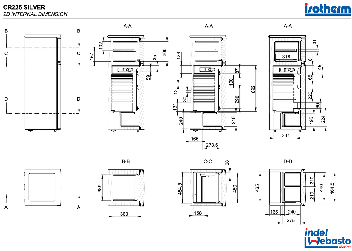 Isotherm Silverline Fridge / Freezer | CR225